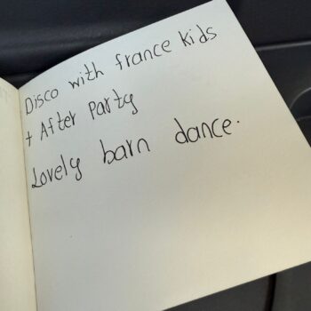 FQIP3973 Advice and memories written down from French trip