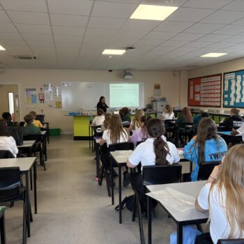 Students taking part in a science experiment