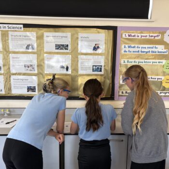Students taking part in a science experiment