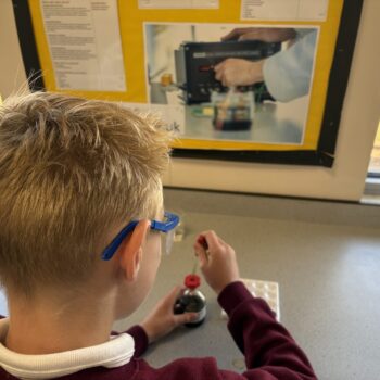 Students taking part in a science experiment