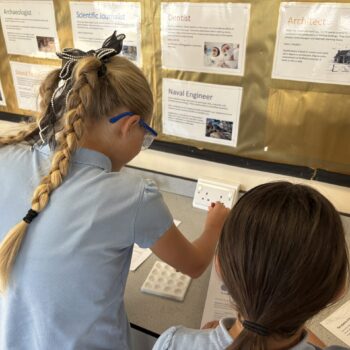 Students taking part in a science experiment