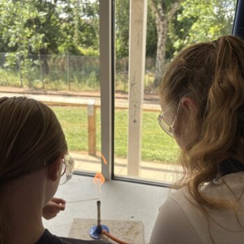 Students doing a science experiment