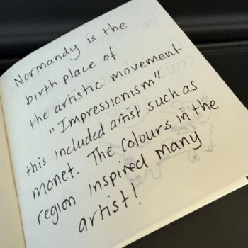 QXWZ3765 Advice and memories written down from French trip