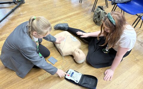 First aid training for our young carers!