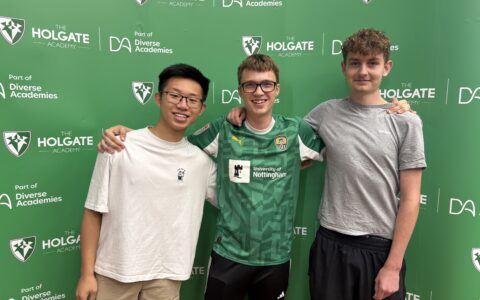 Celebrating GCSE success at The Holgate Academy